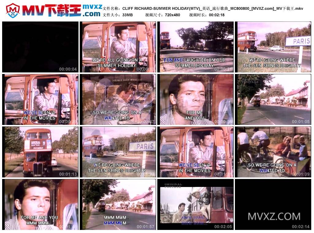 CLIFF RICHARD-SUMMER HOLIDAY(MTV)_英语_流行歌曲_MC800800